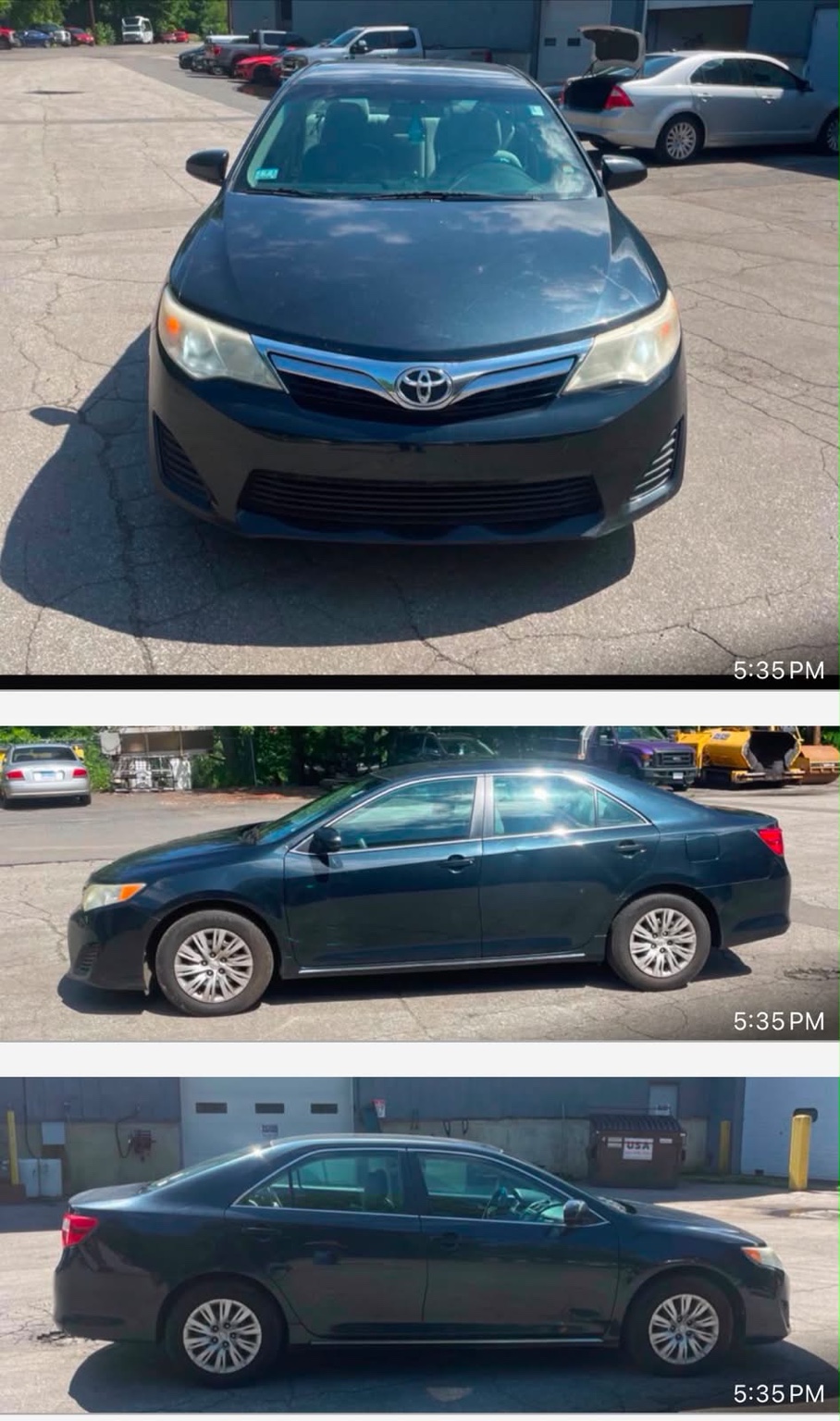 Toyota Camry 2012 — fotos de frente e laterais do veículo