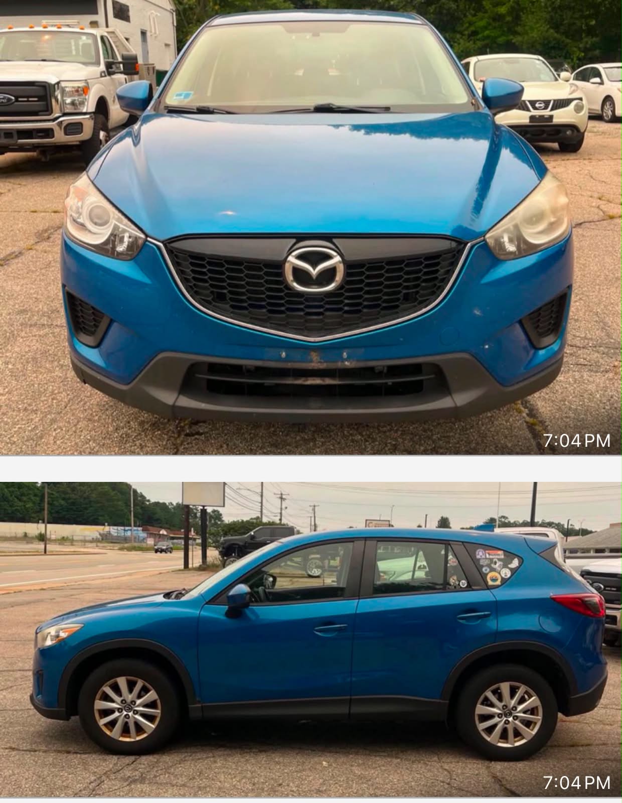Mazda CX-5 Sport 2014 azul — frente e lateral